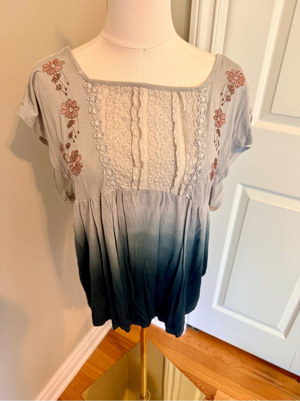 Lace and Cotton Top